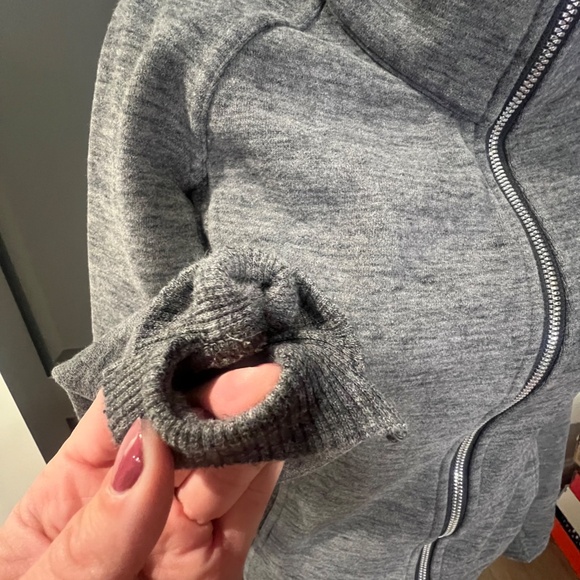 Lululemon Radiant II Women's Jacket Heather Gray Size 4 Cozy Zip Front Fleece - Picture 5 of 11